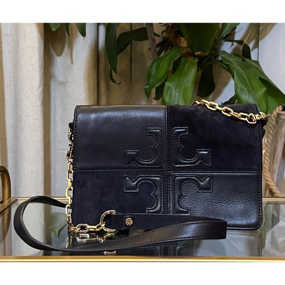 Tory Burch Handbags - ♦️♦️ AUTHENTIC TORY BURCH BLUE SUEDE AND LEATHER NATALIE HANDBAG ♦️♦️